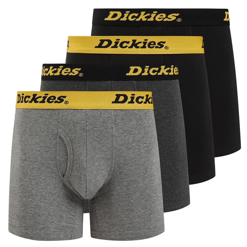 NEW Dickies Mens Underwear Pack of 4 Boxer Briefs, Cotton Stretch Boxers for Men
